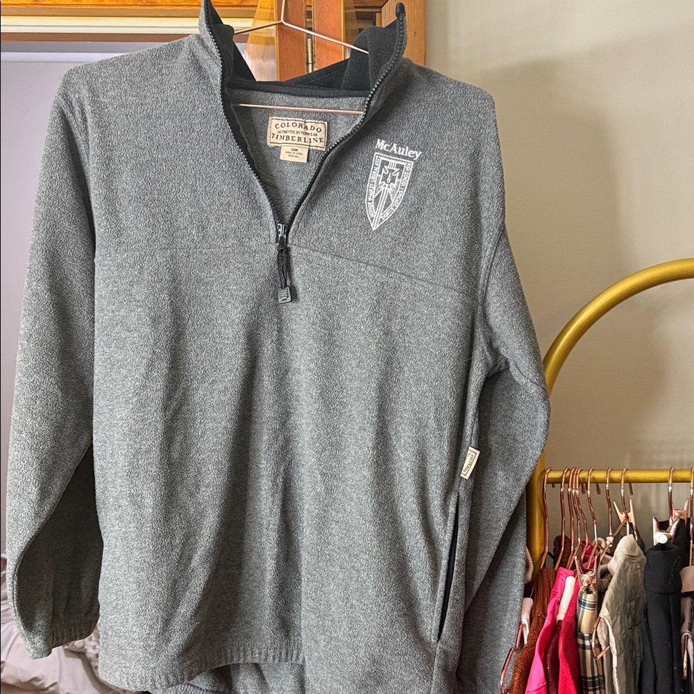 McAuley Women's Gray Zip-Up Sweater